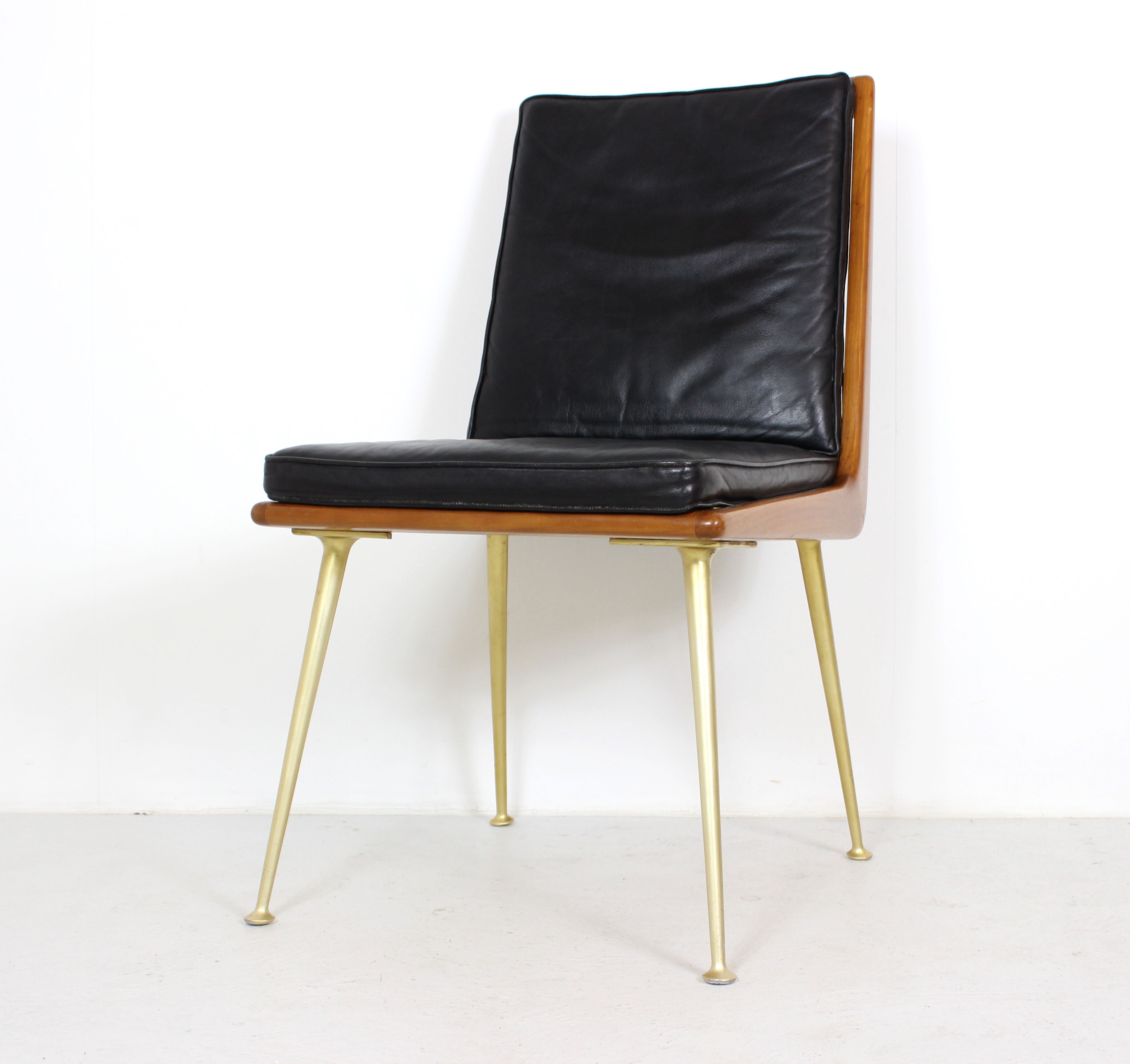 Pair of Boomerang Easy Chair by Hans Mitzlaff for Eugen Schmidt in Leather