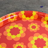 Vintage orange flower tray.