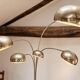 Arc floor lamp with 5 lights in chrome metal and marble – Space Age style