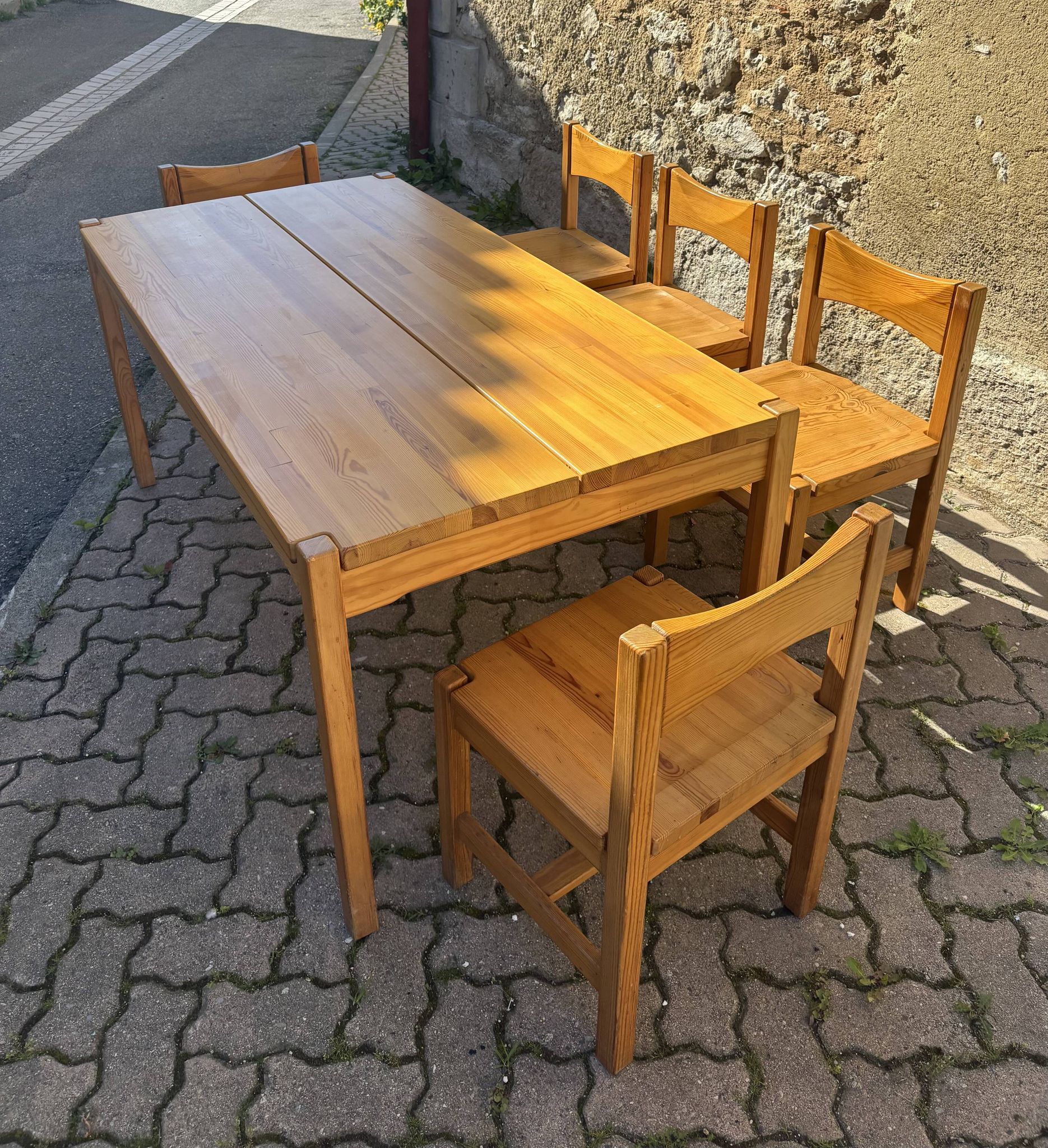 Hongisto table and 5 chairs – Ilmari Tapiovaara, 1970s