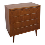 Teak Deense ladekast met 4 lades vintage