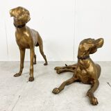 Life size brass dog sculpture, 1960s
