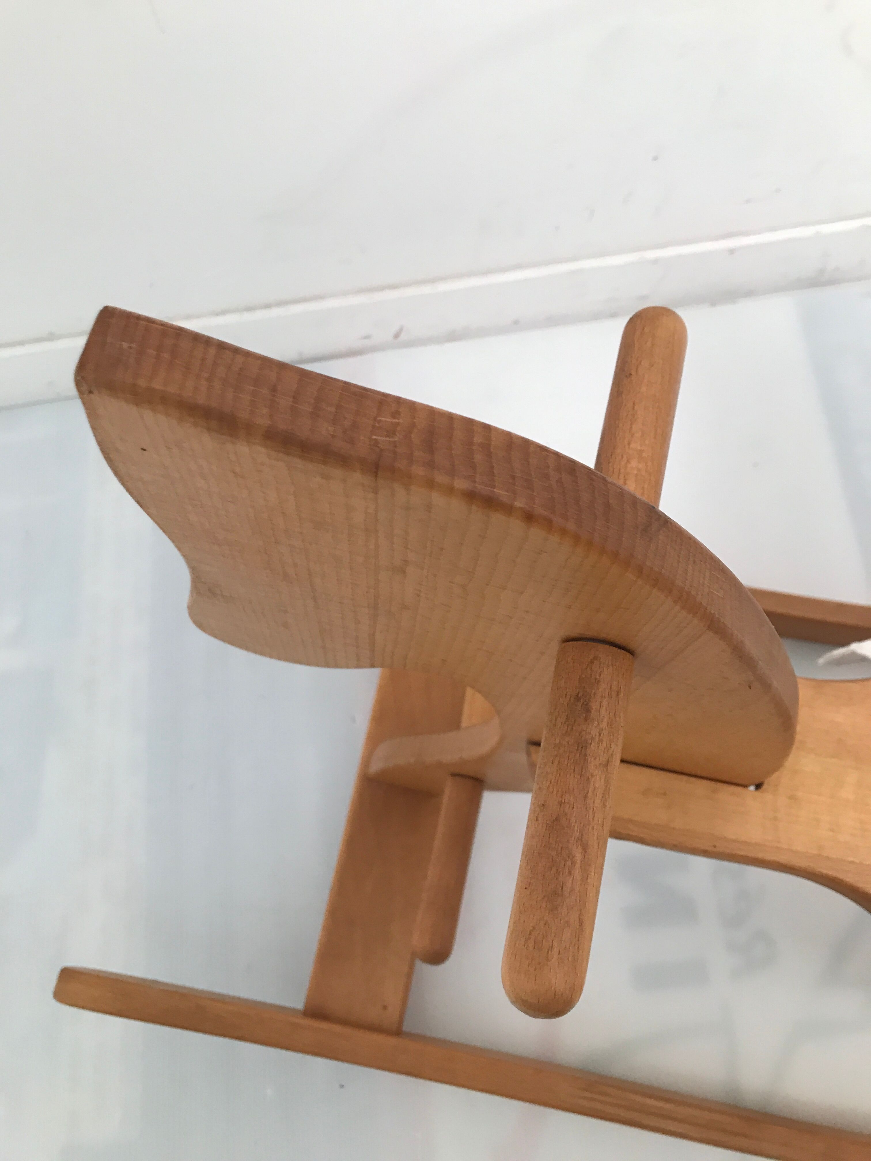 Rocking horse white wicker basket Moulin Roty