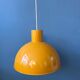 Yellow enamel pendant lamp by Joe Hammerborg for Fog & Mørup