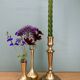 Antique brass candlestick (C1)