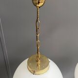 Sphere opal glass hanging lamp 1970s by Kamenicky Senov