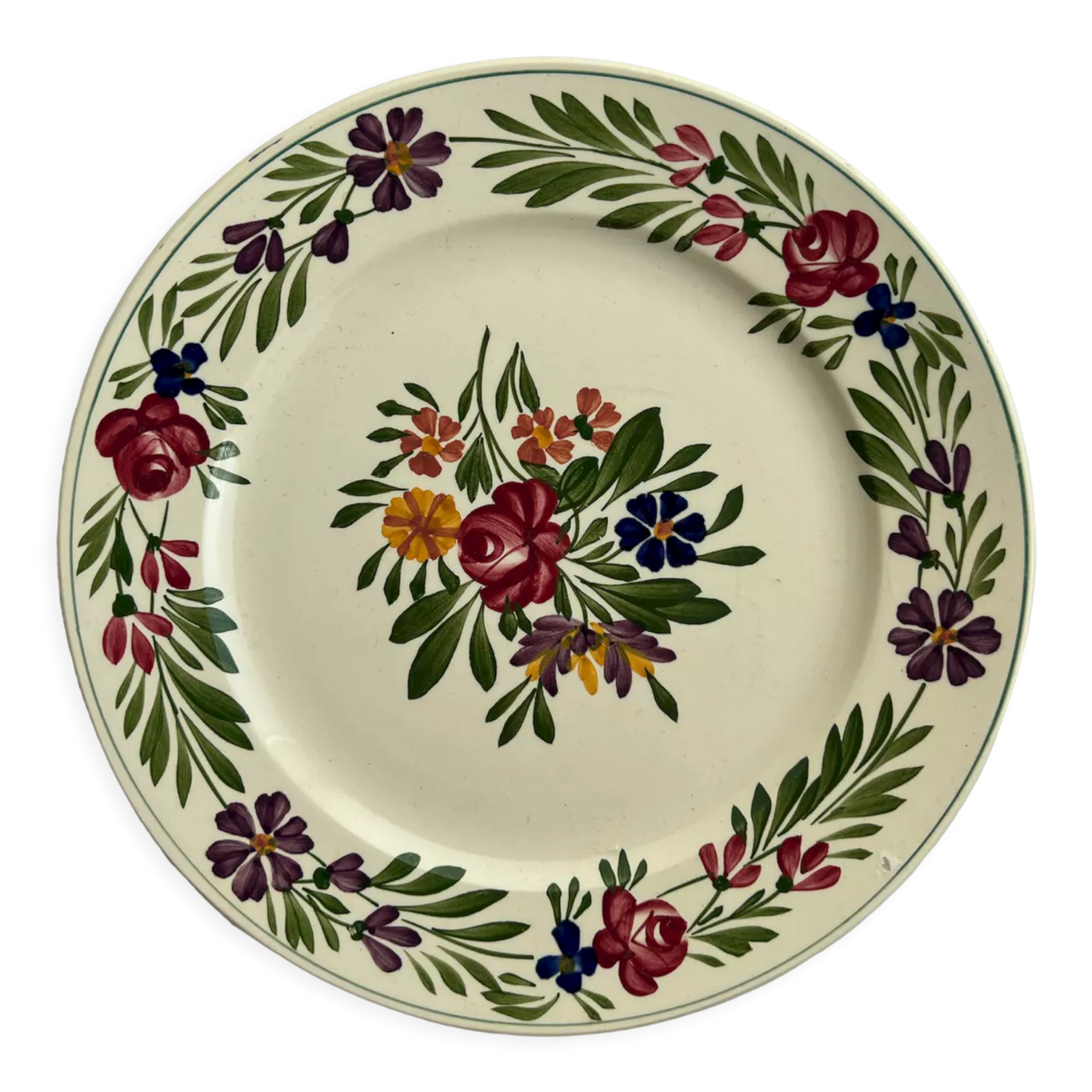 Floral plate - Sarreguemines Rusticana