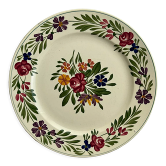 Floral plate - Sarreguemines Rusticana