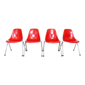 Set de 4 chaises stella fibre de verre