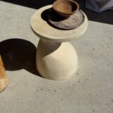 Petrified wood catchall or dish, grey with black rim, D29.5x25.5 -3321