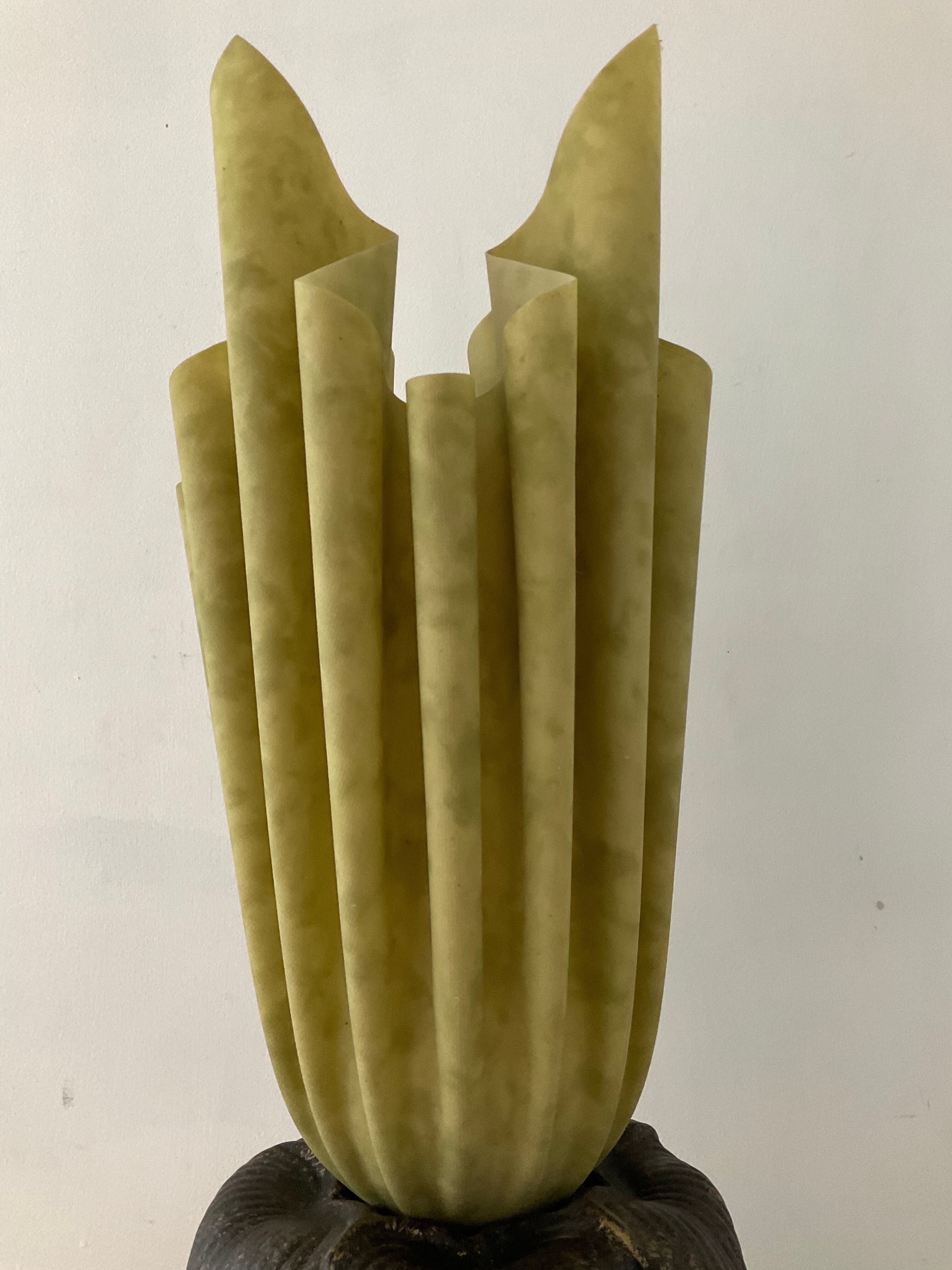 Georgia Jacob gold leaf lamp from the 70s and 80s signed