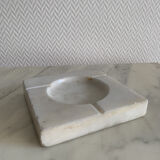 Square ashtray in white marble