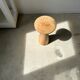 Side table, end of sofa in natural mango monoxyl conical tray H:50cm