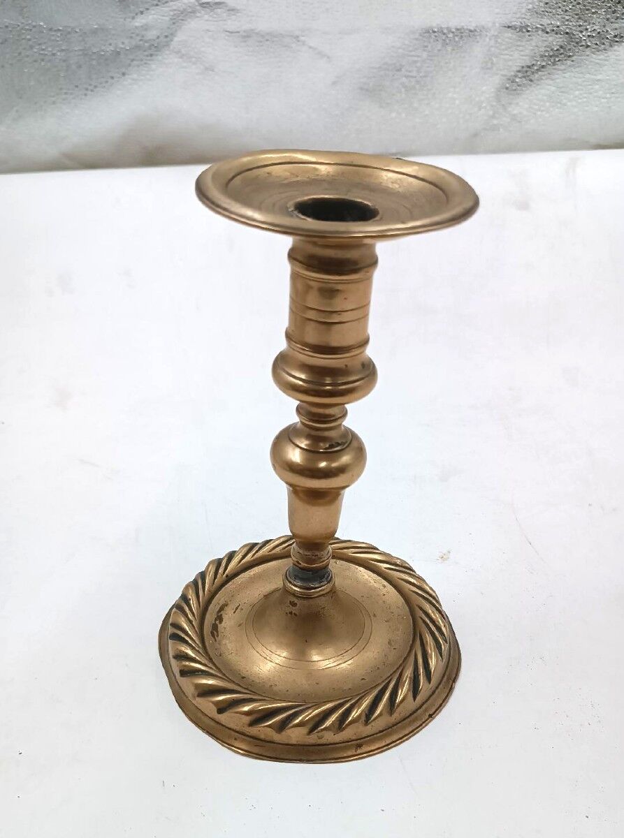 Antique Bronze Candle Holder from the 17th Century