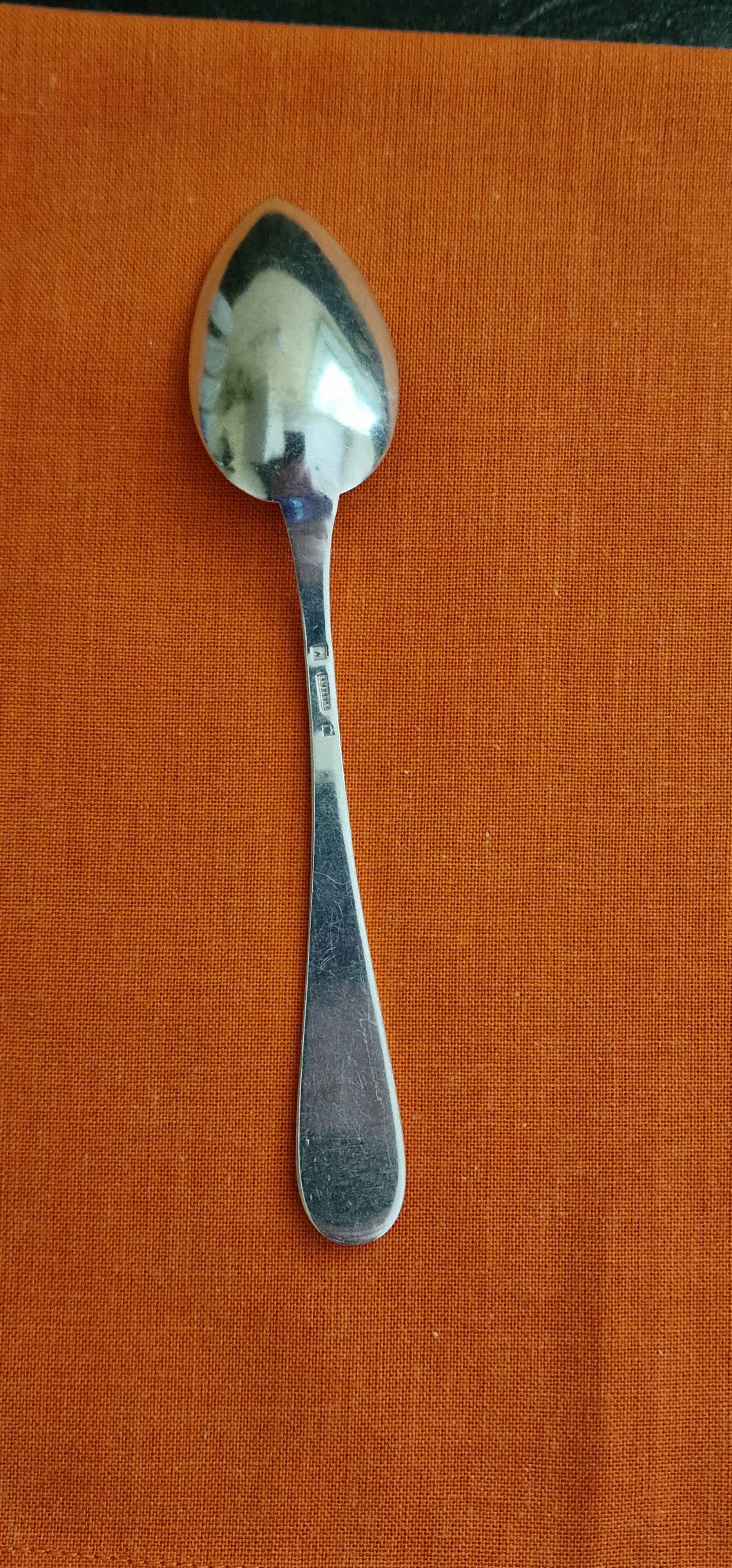 6 small silver-plated spoons