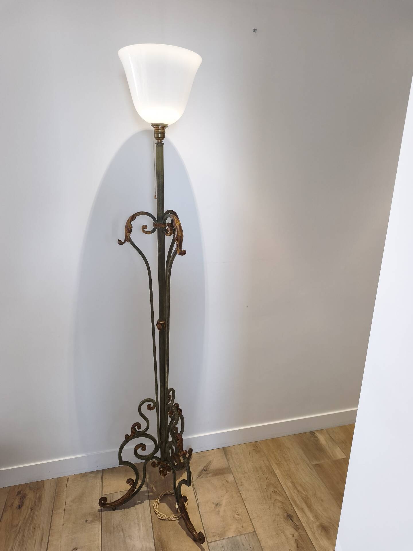 Superbe lampadaire torchière d'époque Art Déco (début du XXe)