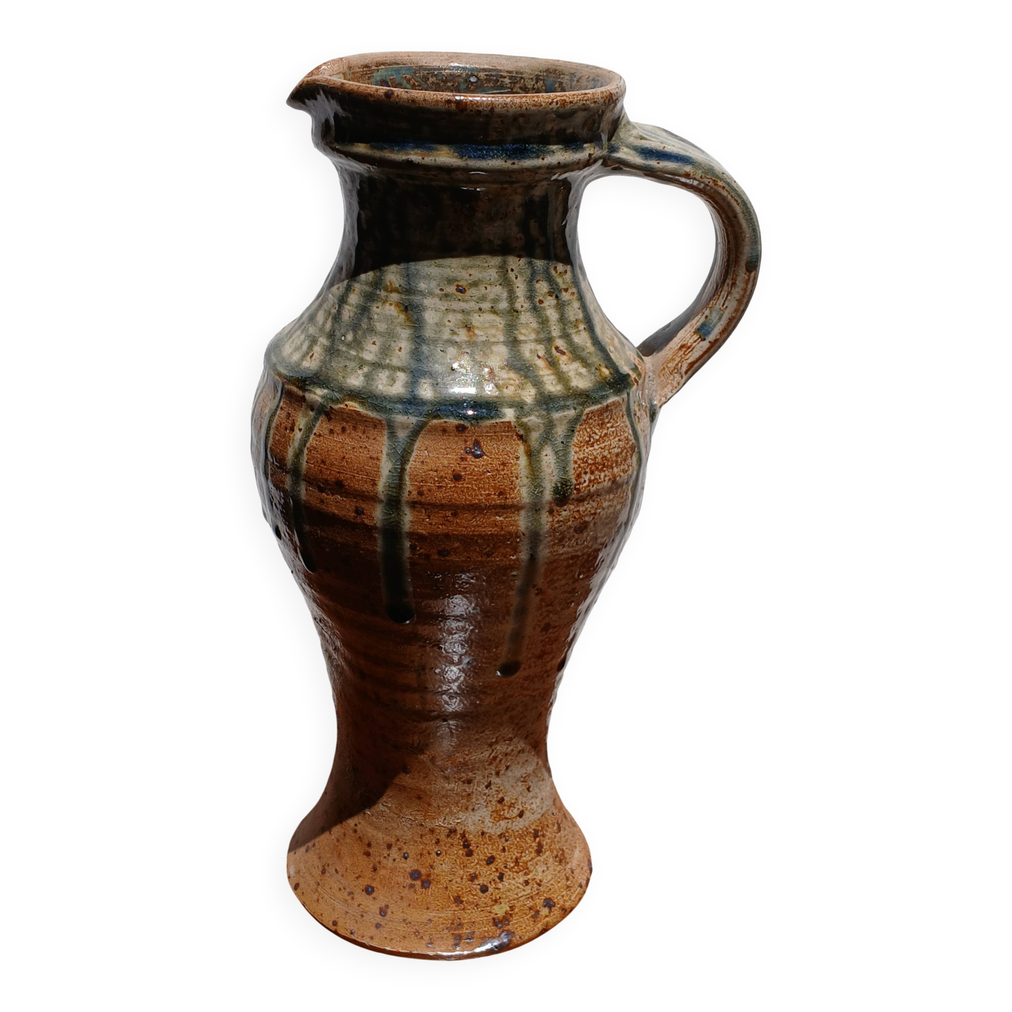 Pichet, vase en grès céram La Borne, années 60-70
