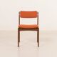 26104 Erik Buch teak and wool chairs, set of 4, Denmark, 1960s