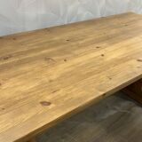 Oak stained monastery farmhouse table