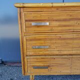 Rattan chest of drawers from the 50s