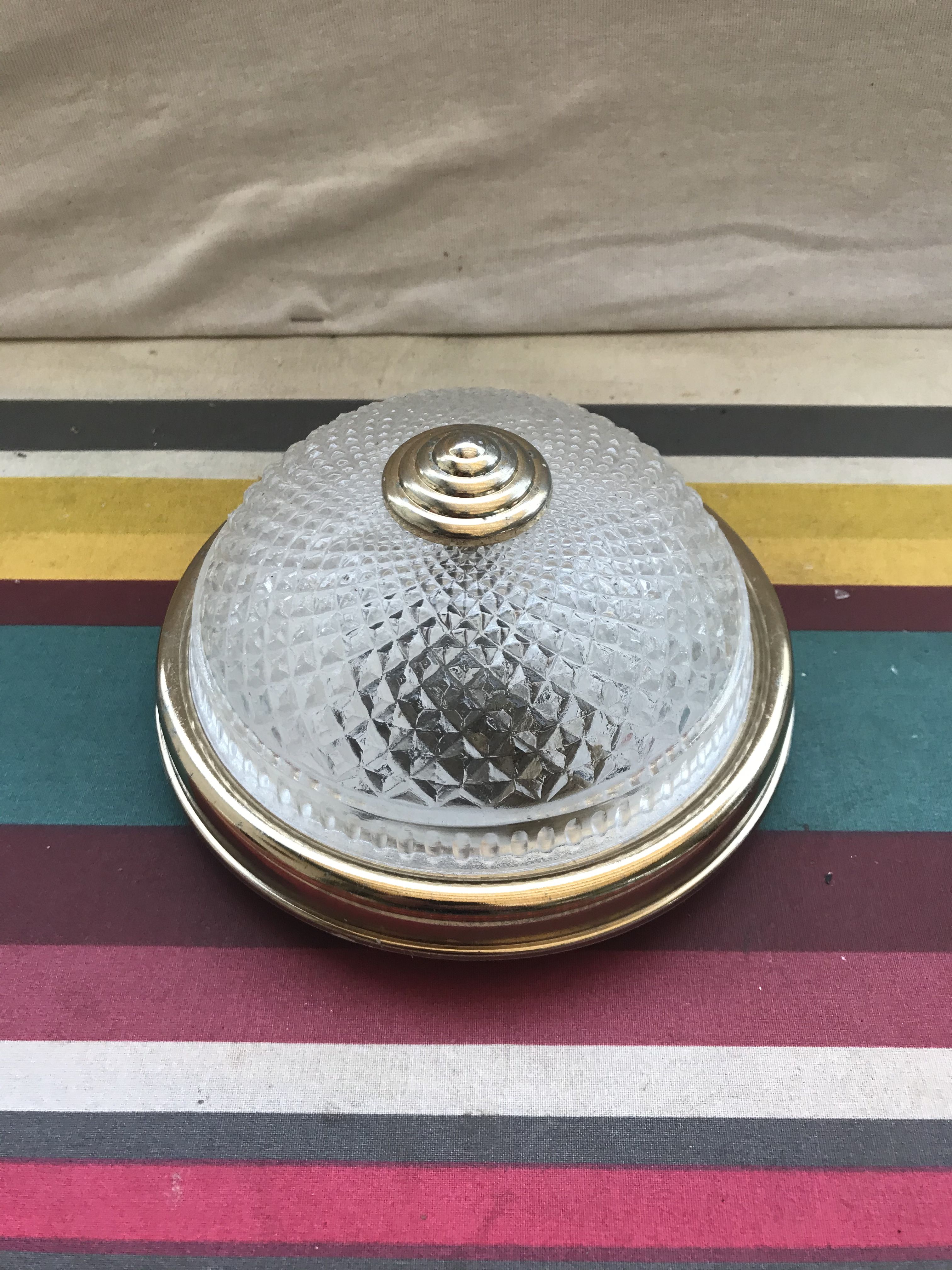 Round glass ceiling light