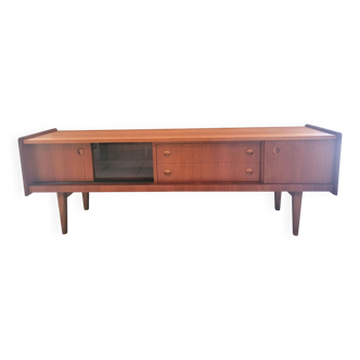 Low teak sideboard in Scandinavian design