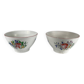 Set de 2 bols KG Lunéville modèle réverbère , début XXe