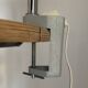 Vintage 1950 chrome industrial vice lamp Jumo 215 - 55 cm