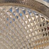 Champagne bucket in molded crystal with diamond tips