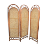 Ancient bamboo screen, rattan and canning