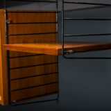 Modular Teak Wall Shelf by Nils Strinning for String, 1960s, Set of 29