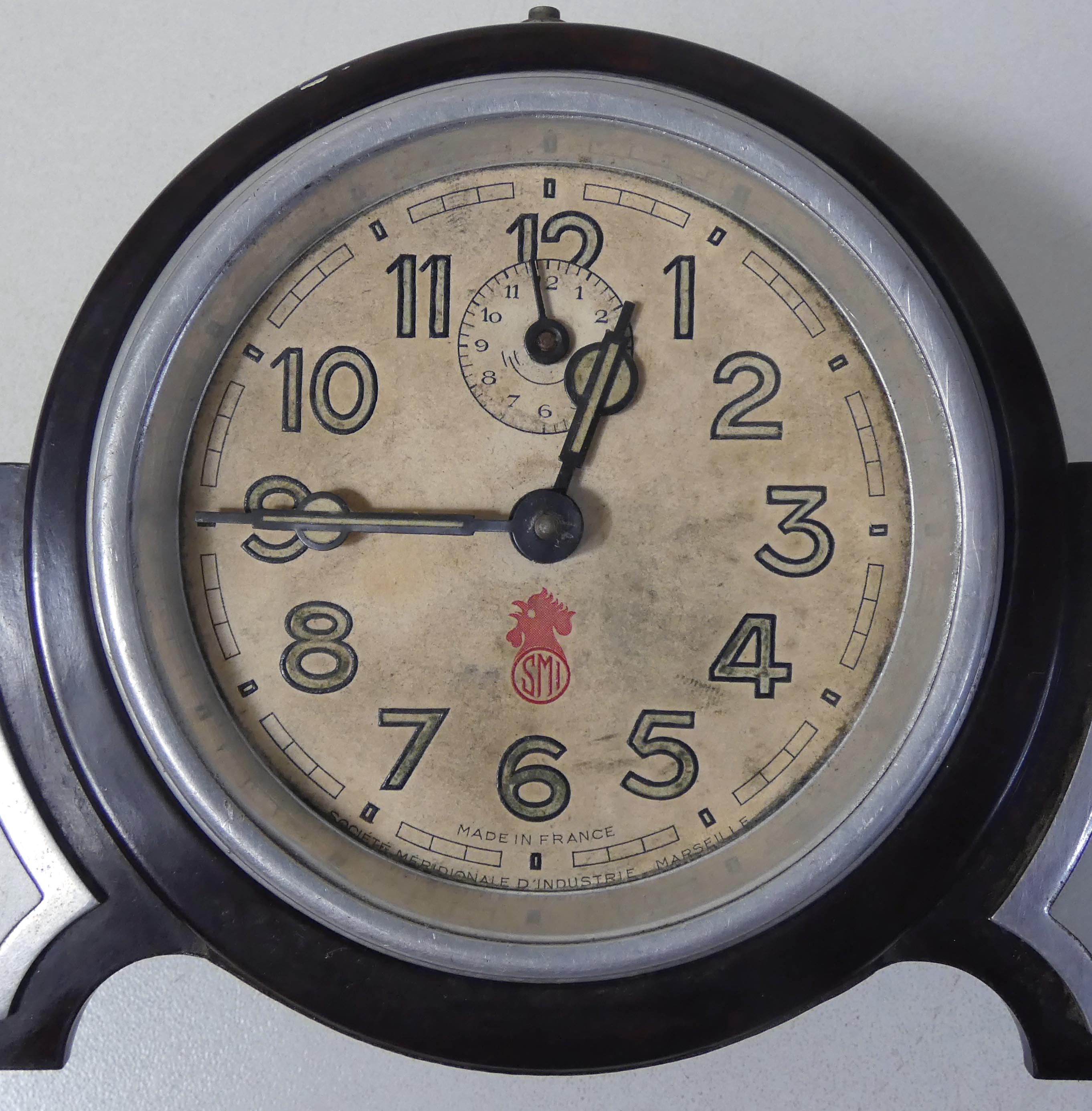 Vintage alarm clock in bakelite smi marseille