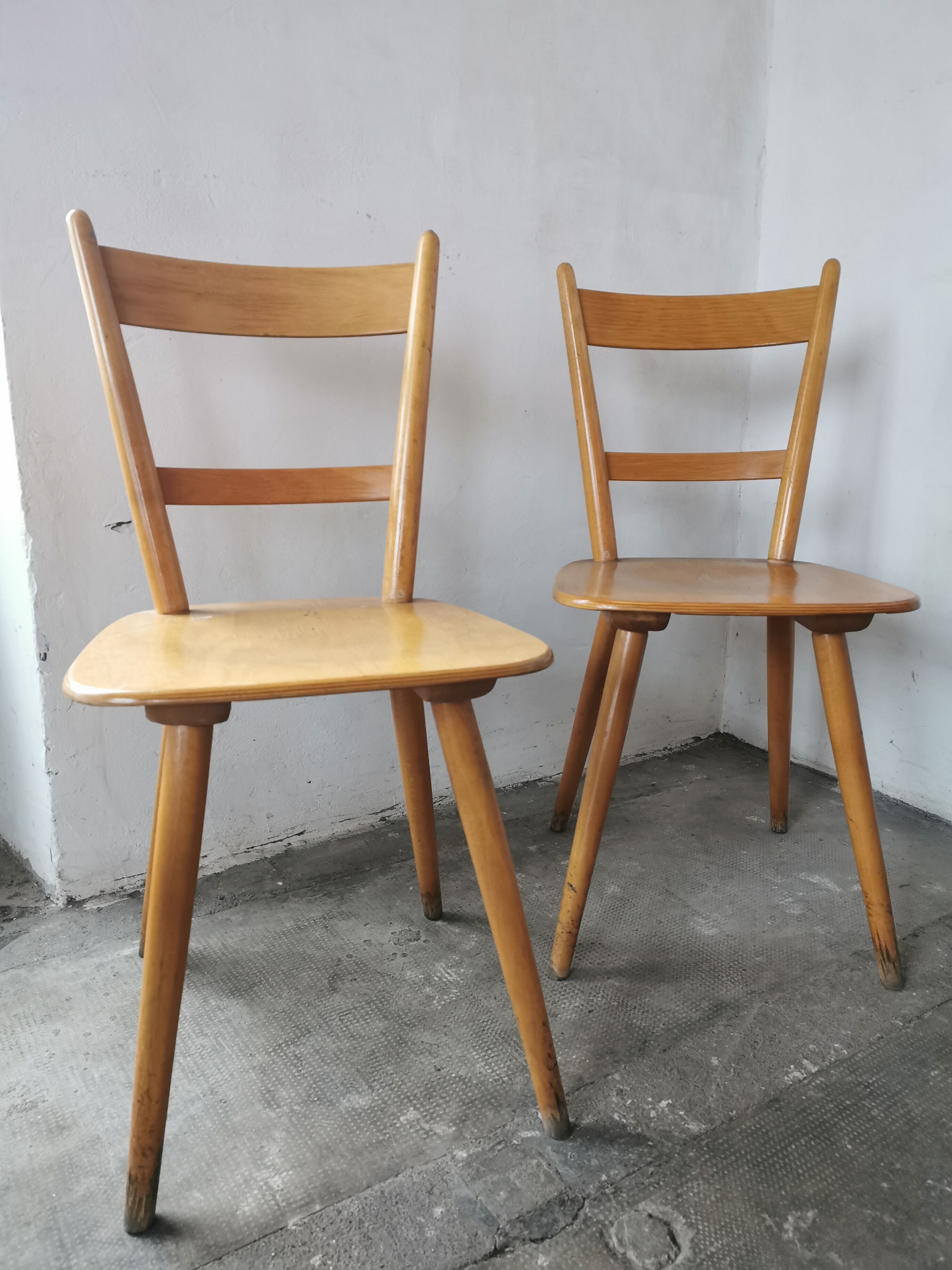 Set of 8 vintage bistro chairs 1960