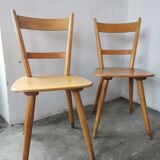 Set of 8 vintage bistro chairs 1960
