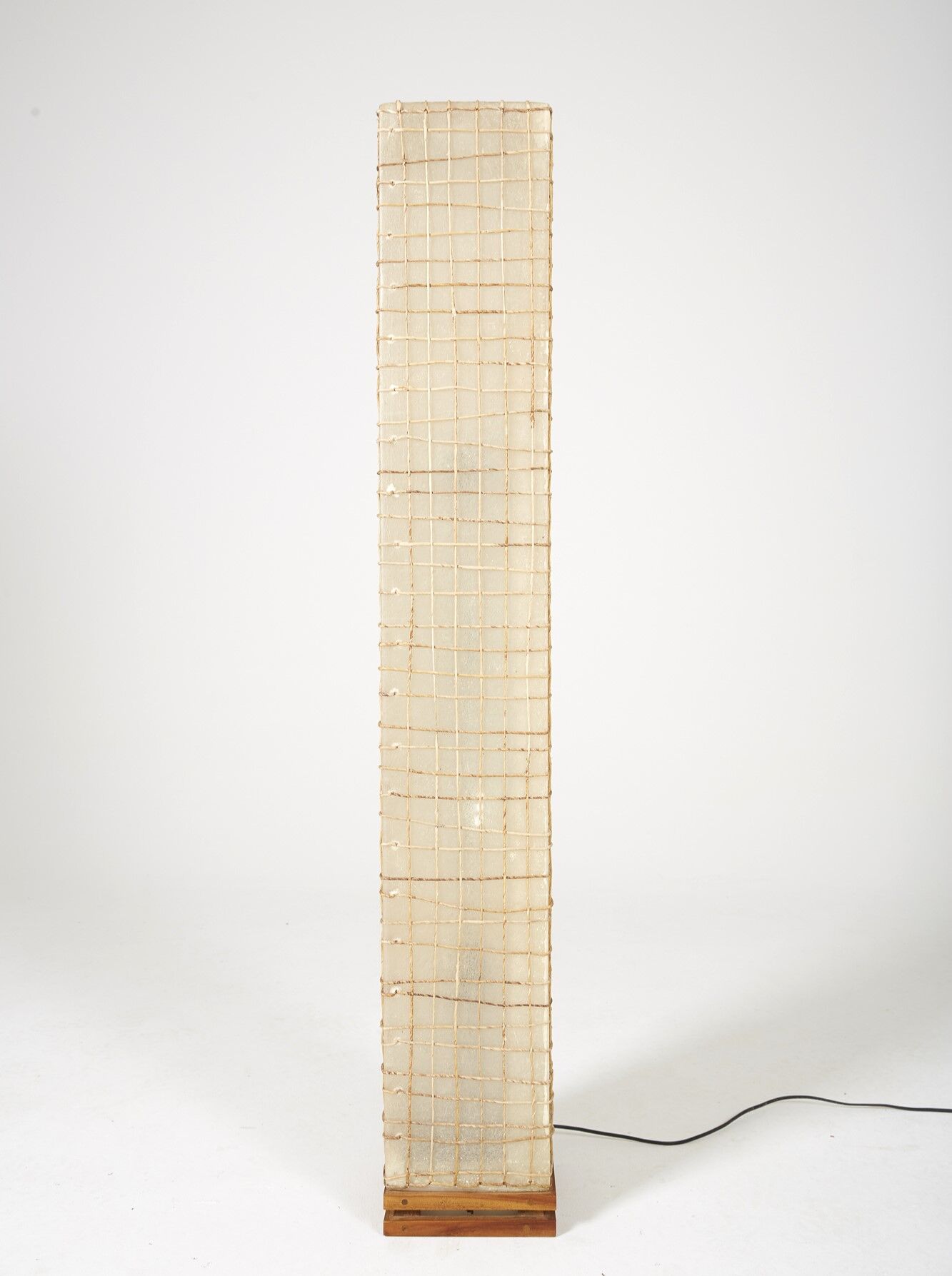 Pair of resin and rope floor lamps 1960s