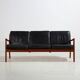 Canapé Senator en Cuir par Ole Wanscher pour France & Søn, 1960s, Set de 3 (MK10221)