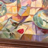 Vintage cubist school painting still life collection