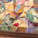 Tableau école cubiste vintage nature morte collection