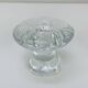 5 vintage glass "leaf" candle holders