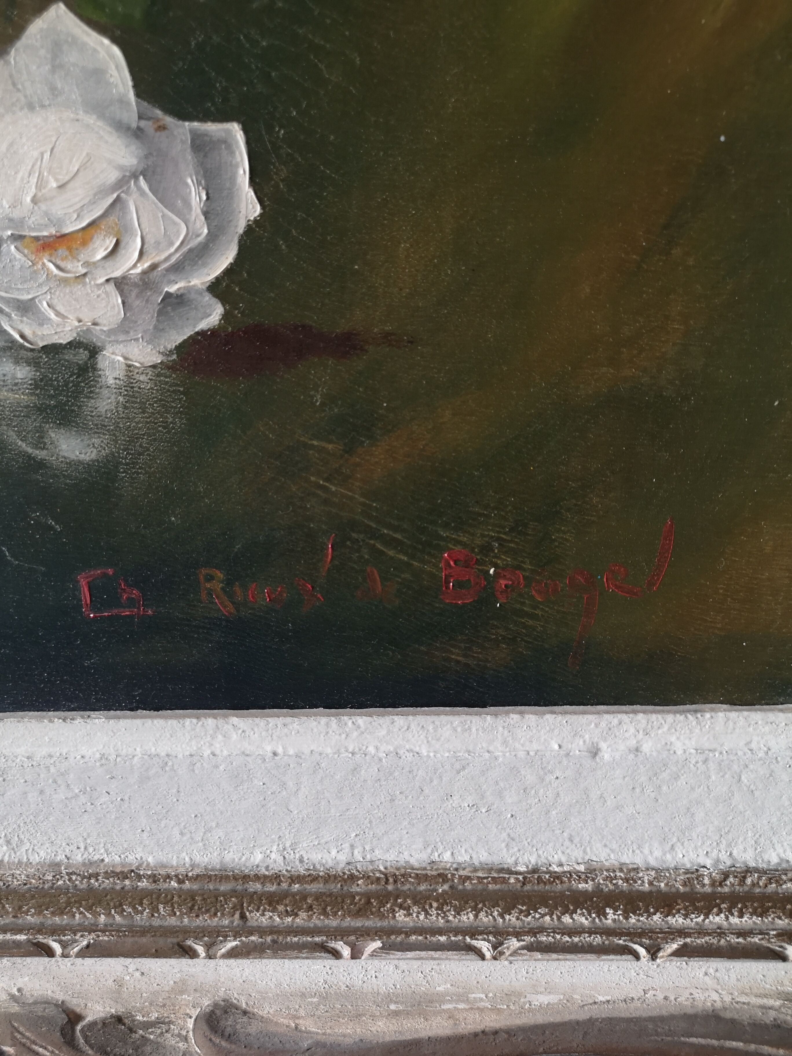 Huile sur panneau bouquet de fleurs