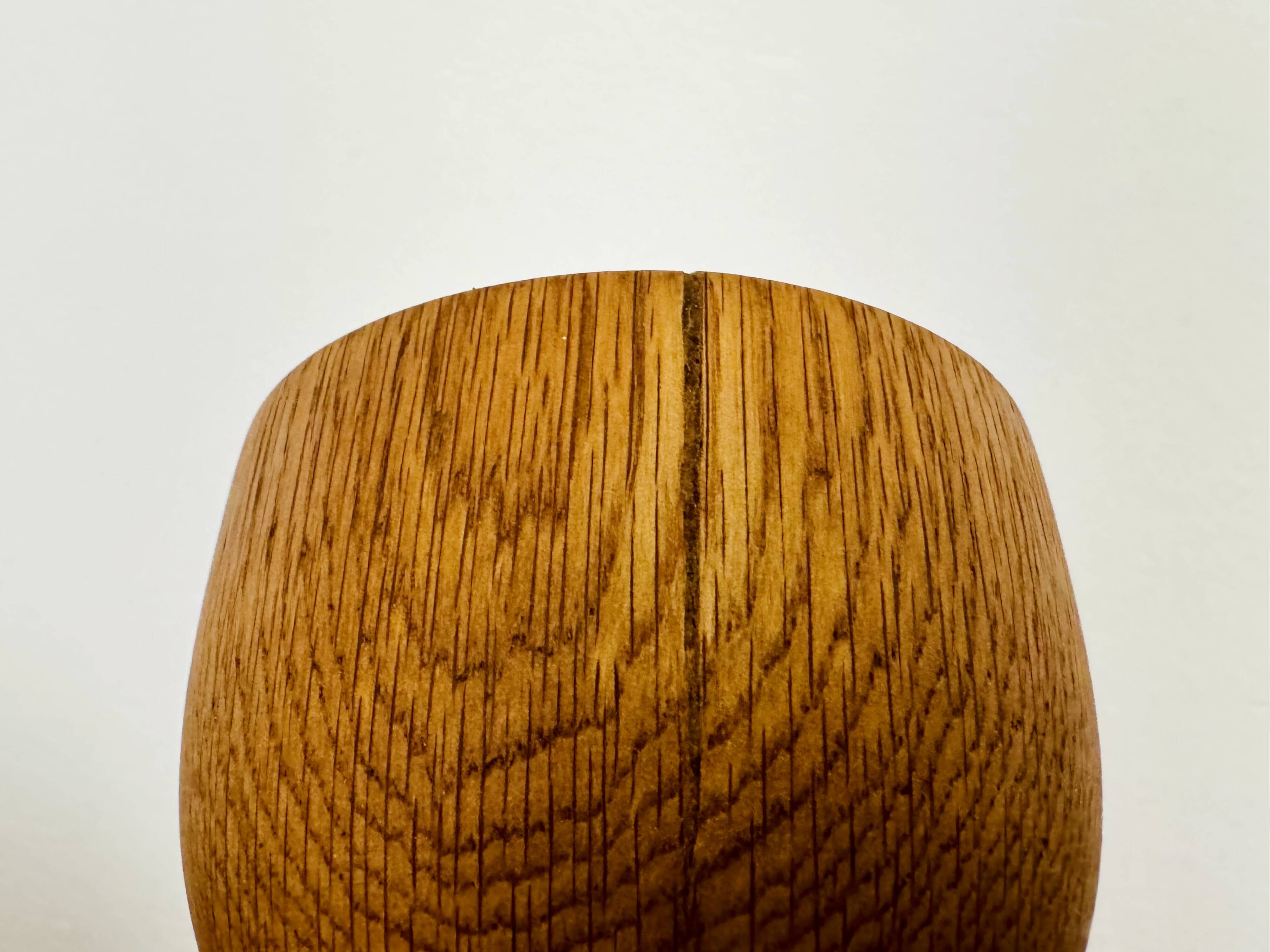 Oak Pendant Lamp with Counterweight by Uno and Östen Kristiansson
