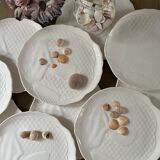 10 Assiettes plates vintage forme poisson