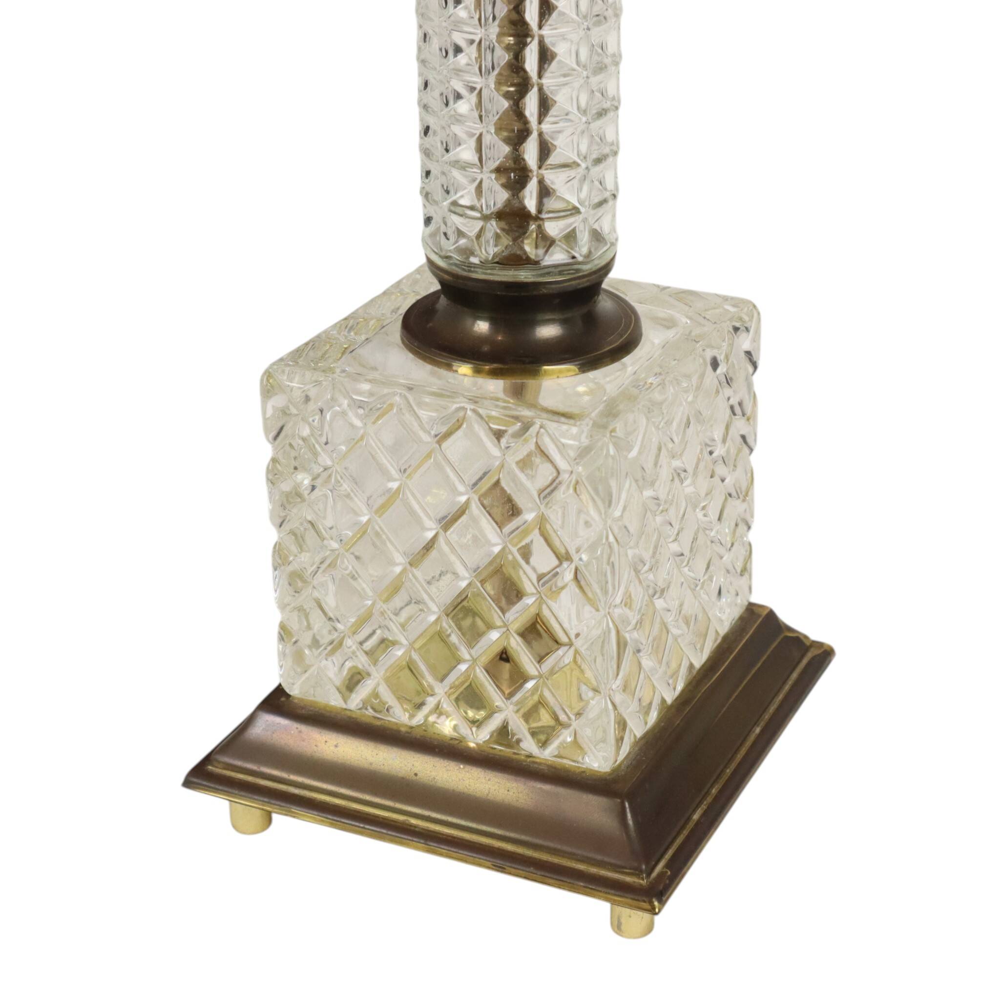 Vintage Classic Glass Table Lamp – Massive – 1980s
