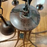 Brown metal chandelier
