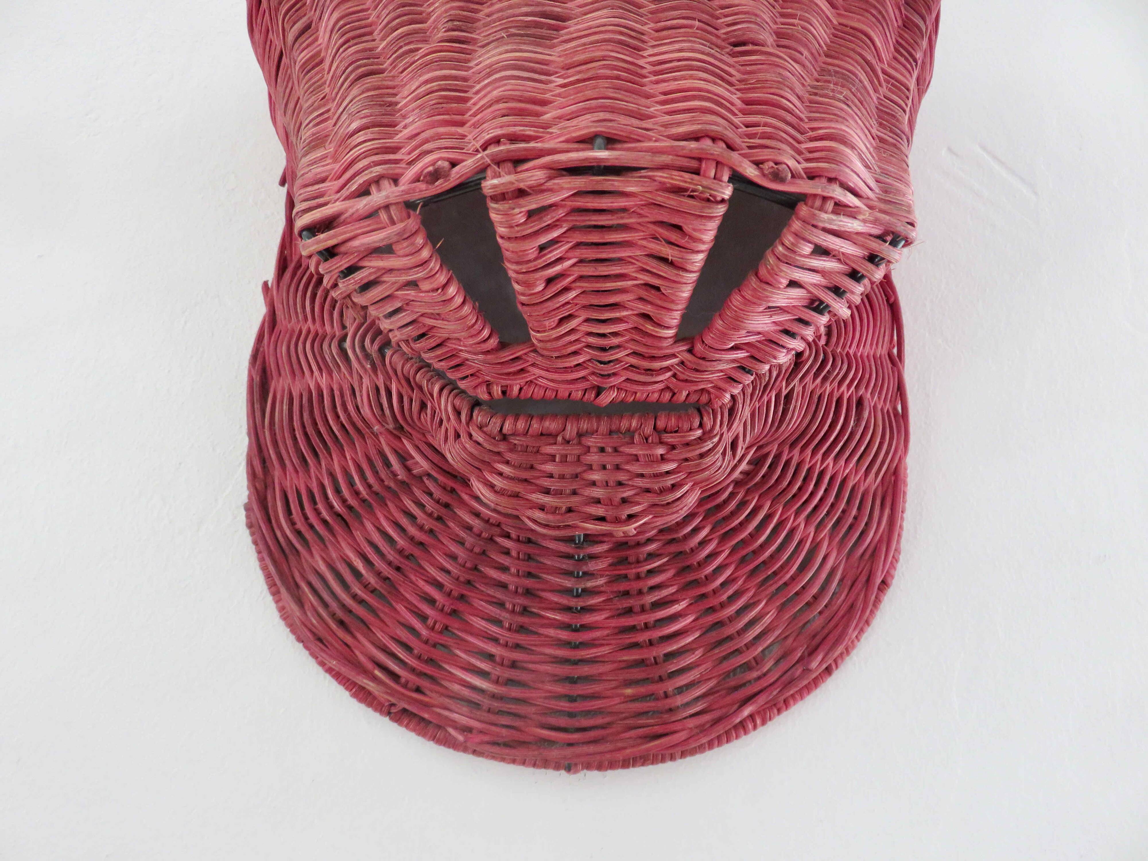 Bull head, minotaur in rattan 60s 70s