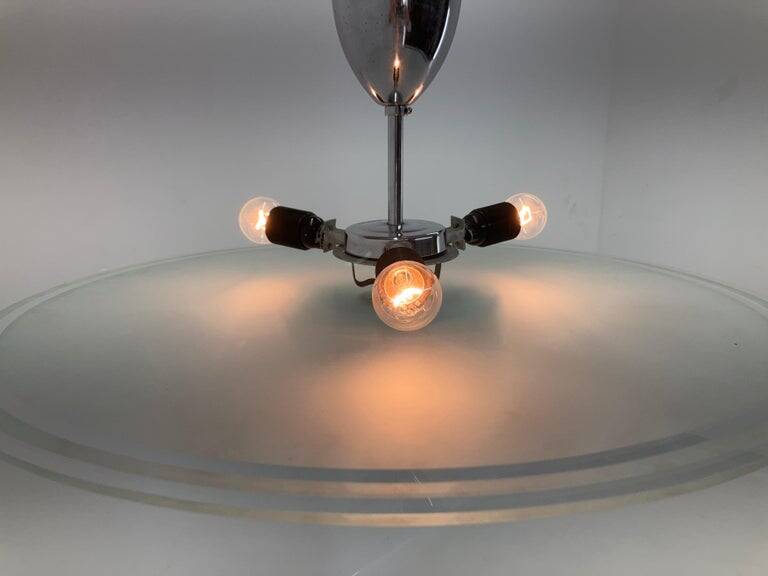 Large Bauhaus Functionalism Pendant, Art Deco, 1930s