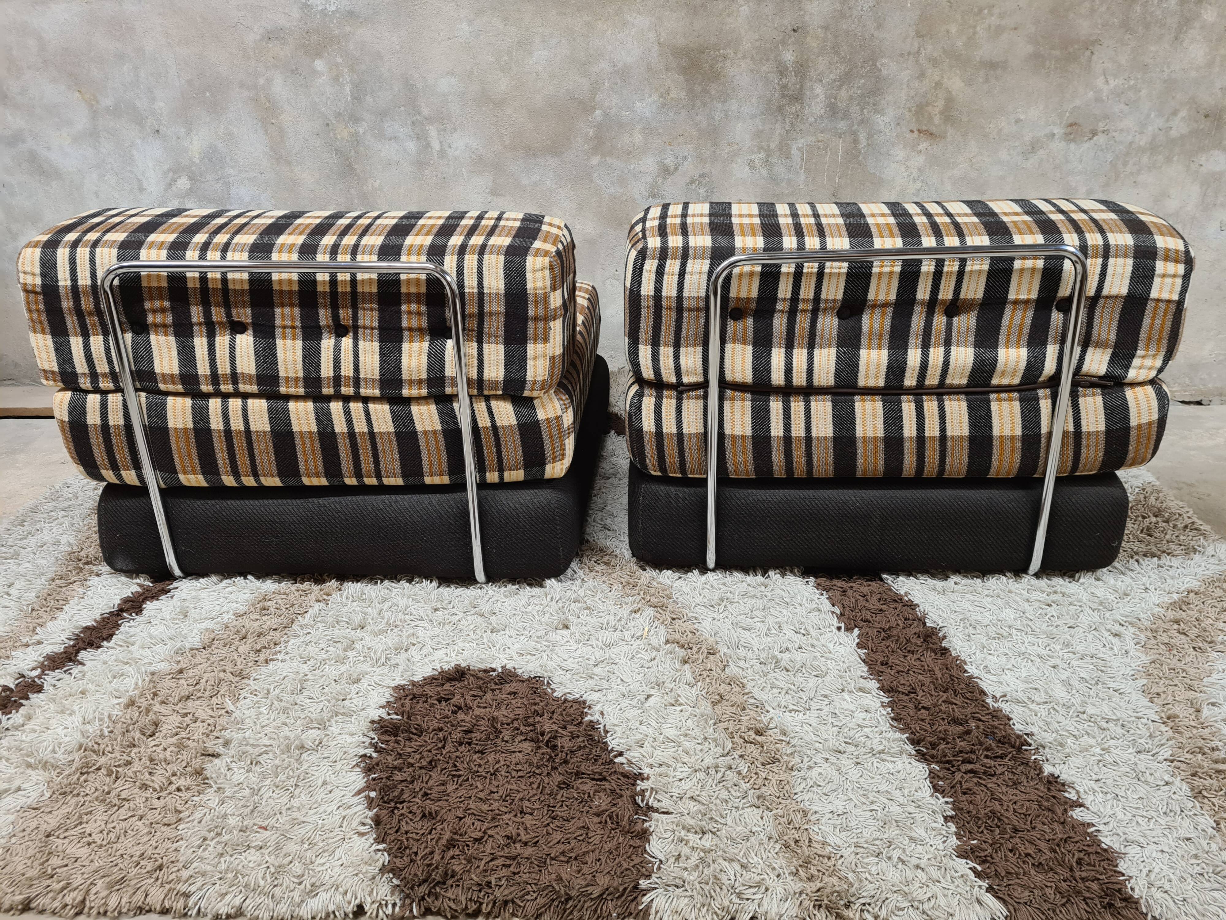 Paire de fauteuil lounge année 70' vintage