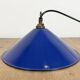 Suspension industrielle en émail bleu cobalt, années 1950