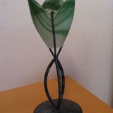 Large metal and glass tealight holder