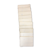 Set of 10 old sheets embroidered in linen or cotton